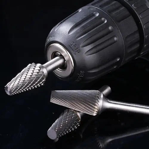 外贸原单硬质合金s型旋转锉五金工具配件电动磨头套装钨钢打磨头