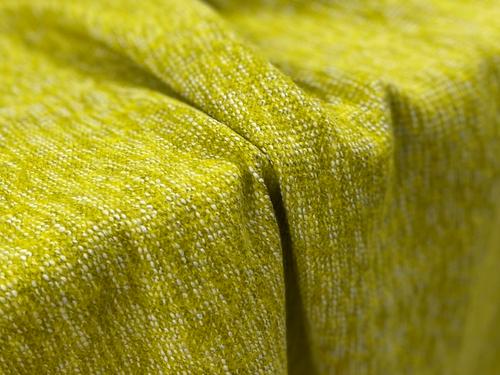 日本进口 荧光黄混色粗纺羊毛呢面料秋冬西装外套大衣设计师布料