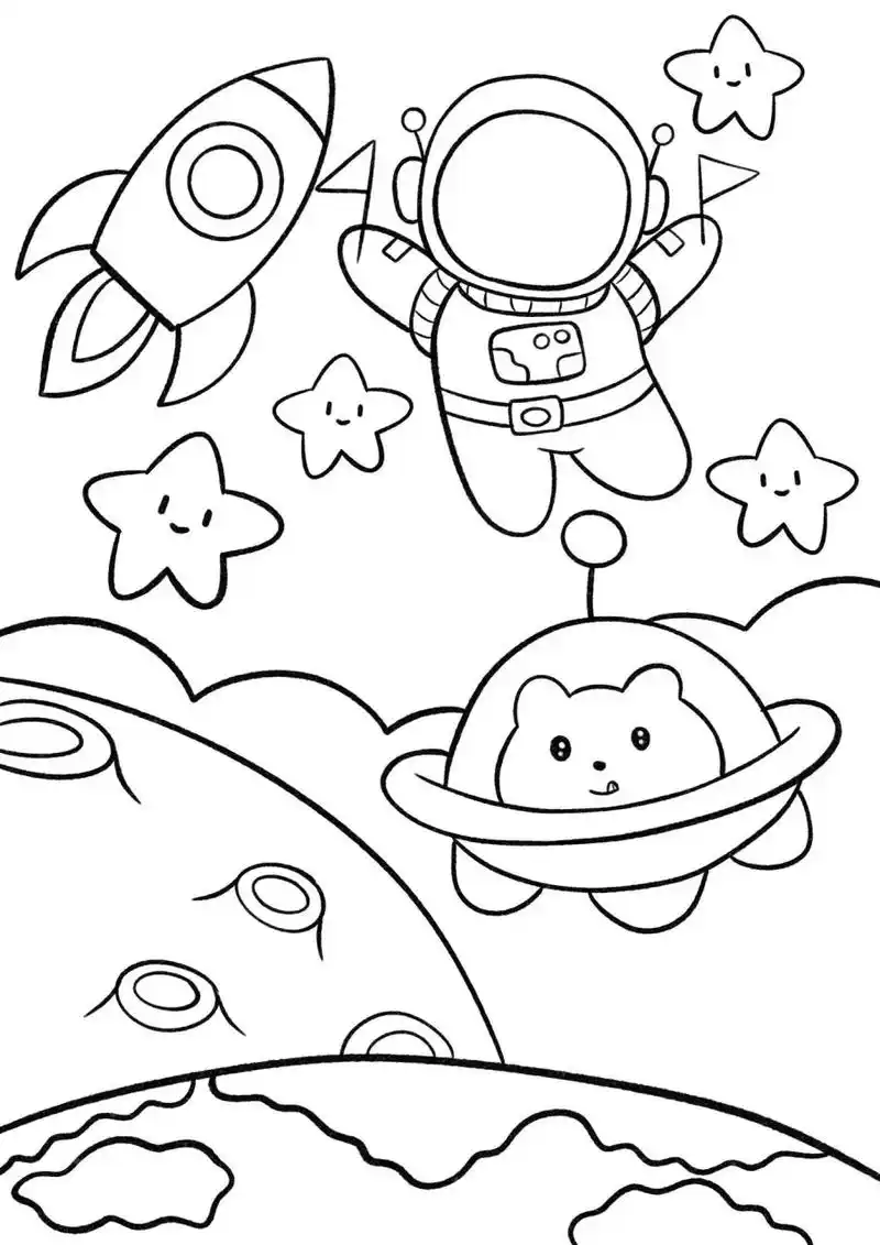 小朋友们最喜欢的科技科幻简笔画,一起去遨游太空吧!