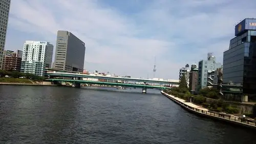 ashuushokudou - 永代桥から见るスカイツリー.