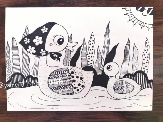 简单动物线描画