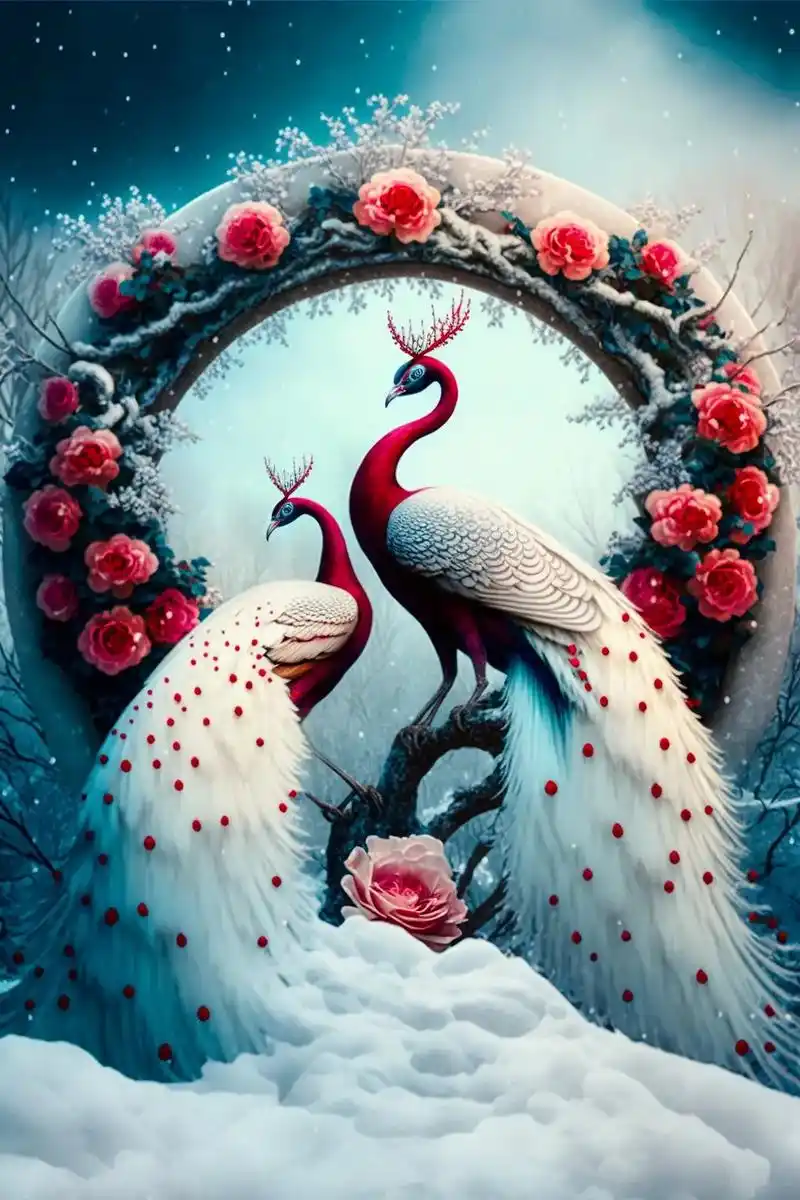 白孔雀是吉祥的象征,寓意纯洁,长久,好运,美好和才华.#图文 - 抖音