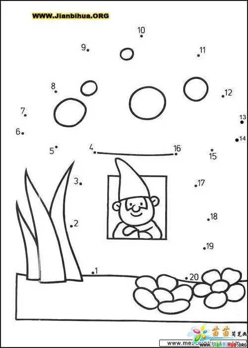 能够把字连起来的简笔画