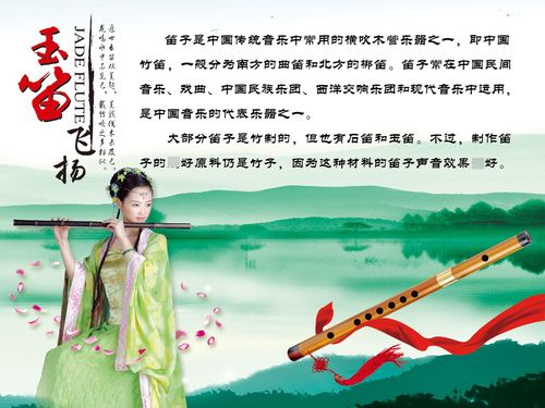 537海报印制写真展板墙贴纸喷绘挂图287笛子乐器介绍 个性定制
