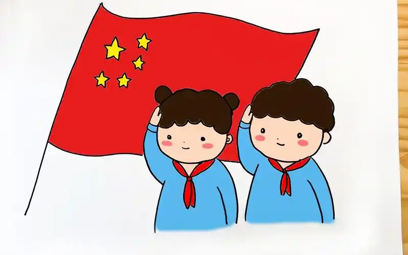 敬礼小学生简笔画敬礼小学生简笔画少先队员
