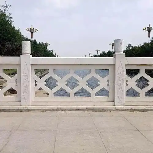 石栏杆制作样式-河边石头护栏-河道石栏杆图片大全