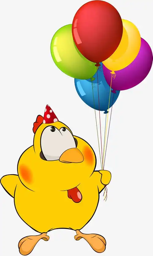 简约小鸡黄色卡通动物