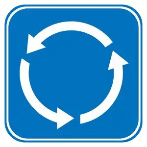 回旋处十字路口道路交通标志图片