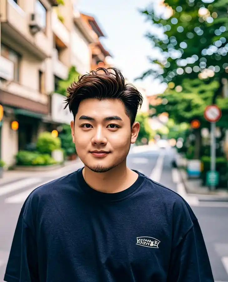 圆脸男士适合的5款发型!