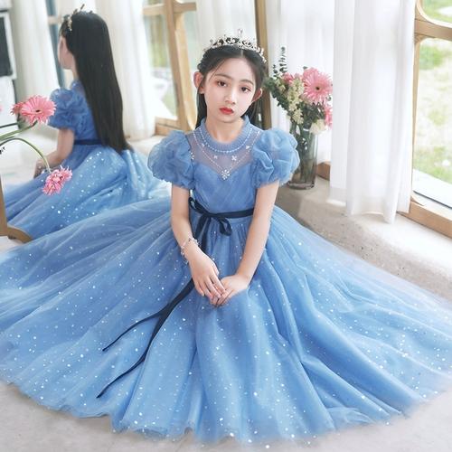 公主裙女童礼服夏装儿童蓬蓬裙花童婚纱钢琴演奏女孩主持人演出服
