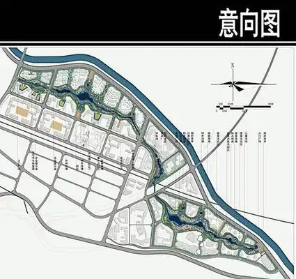 某科技园水系景观平面图