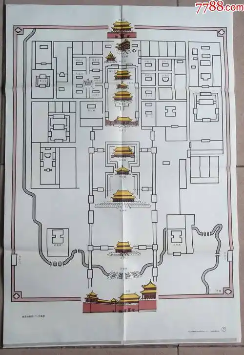 2开宣传画故宫博物院平面图上海教育出版社挂图