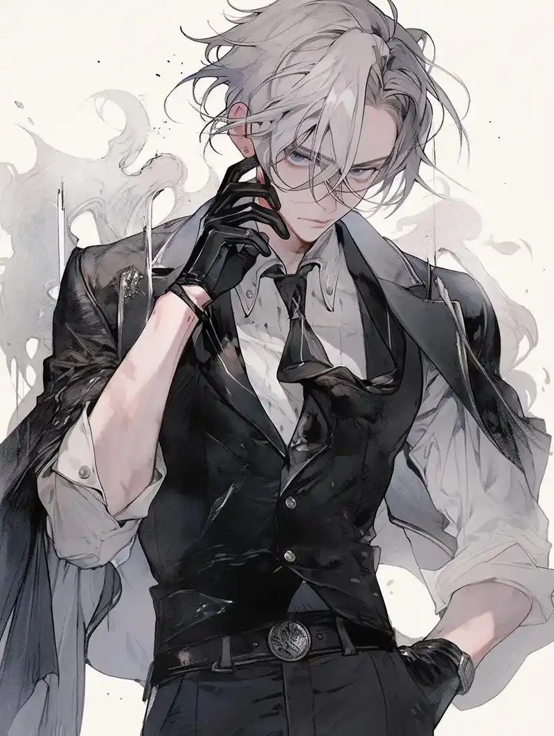 动漫男头 #斯文败类 #禁欲系 #白毛控  #图 - 抖音