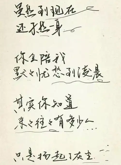 (毛不易手写歌词《203》)