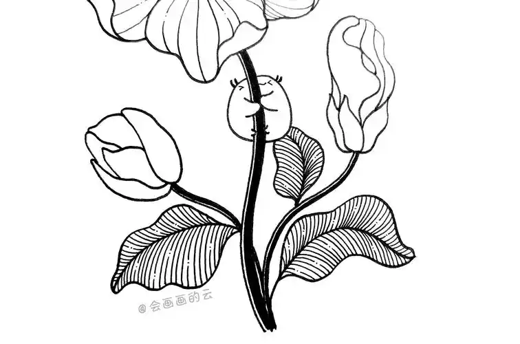 简单的中性笔画绘画步骤教学