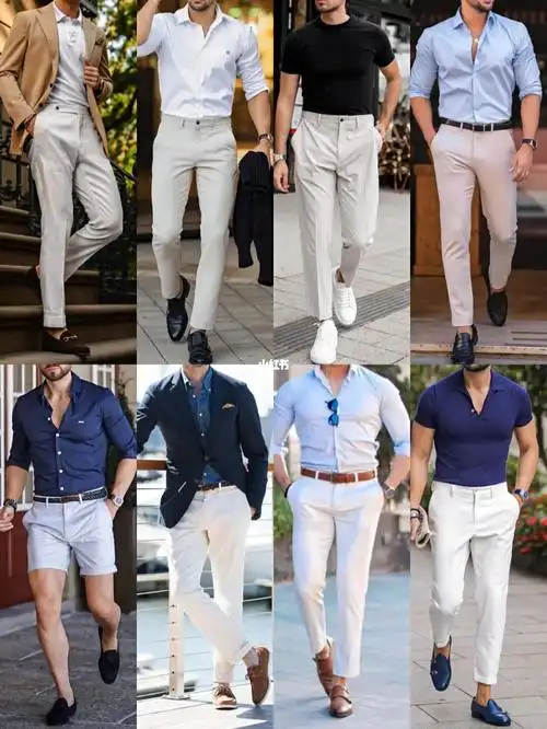 懂得驾驭白西裤的男人都别具魅力99_穿搭_裤子_西装裤_夏天去哪玩
