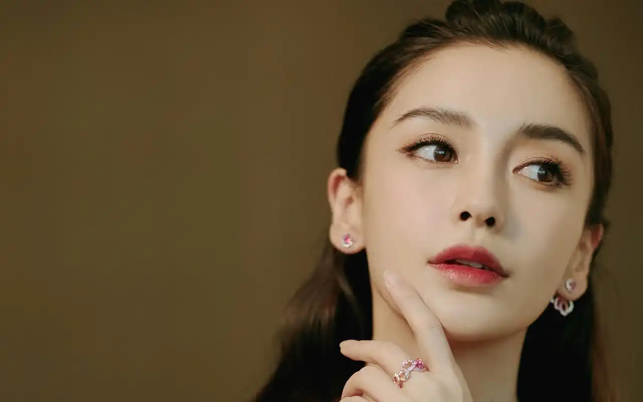 angelababy黑纱礼服性感图片桌面壁纸