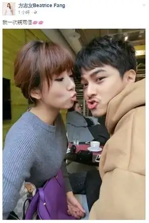 方志友嘟嘴亲杨铭威! 老公回送「心型唇」画面闪炸
