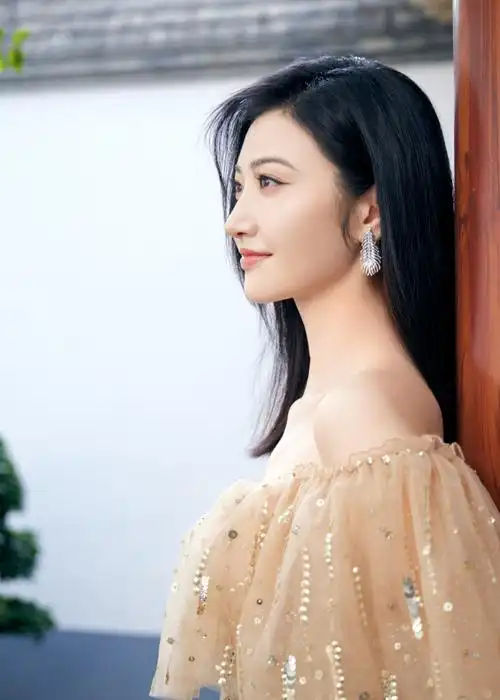 景甜美拉德流光裙##景甜渐变色礼服