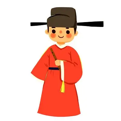 卡通手绘古代人物插画素材