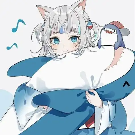 嘴里叼着鲨鱼的二次元动漫头像 动漫头像图片大全 -【爱个性】