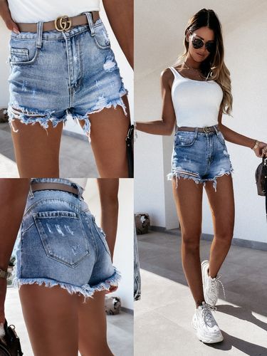 亚马逊欧美跨境女士牛仔短裤破洞性感牛仔短裤女热裤外贸牛仔裤