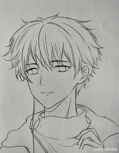 手绘一位卡通帅哥