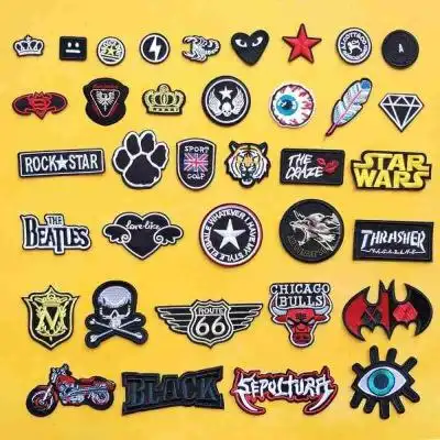 破洞贴布补衣服贴标自粘羽绒服无痕贴花洞补丁贴布贴修复图案修补