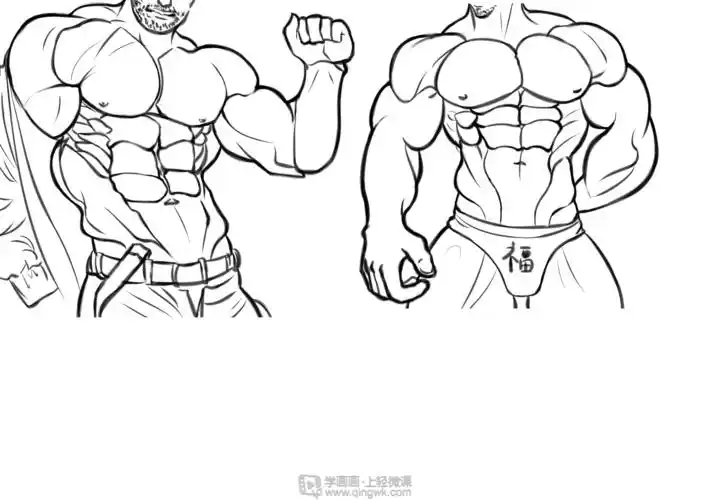 作业:如何学画手绘动漫人物之男性肌肉画法与训练技巧 - gf01960