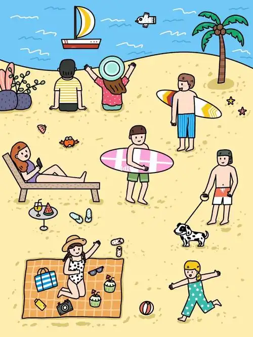 沙滩度假出游季休闲一夏