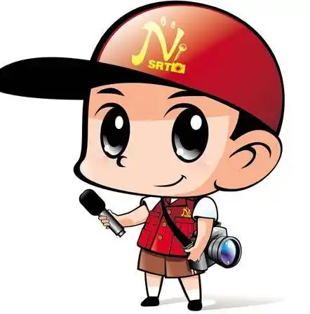 卡通小记者采访简笔画