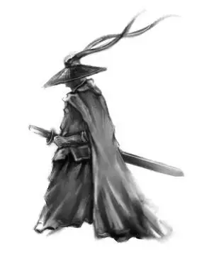 原创元素武侠背影