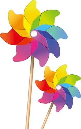 卡通风车设计素材