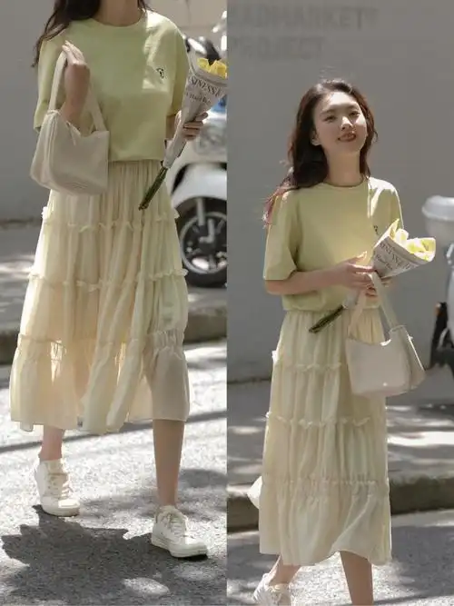 夏季最受欢迎的两种颜色,适合氧气少女风穿搭,气质清新还上镜