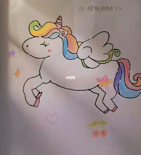 飞马简笔画独角兽飞马简笔画