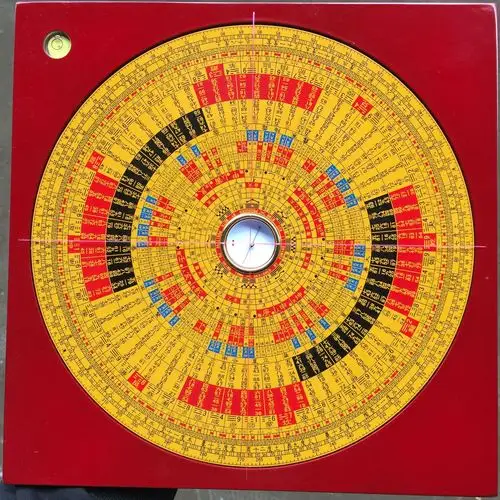 新款批发李居明罗盘蓝光李氏三元玄空飞星罗经仪纯铜高精度风水盘