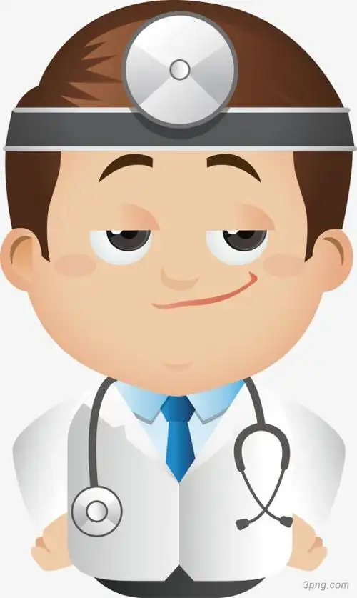 卡通坏笑的医生png素材透明免抠图片-动植人物