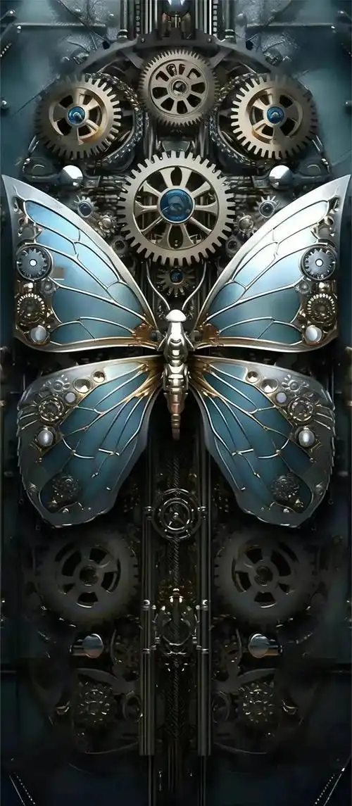 这种独特的装饰风格以其冰冷而有质感的特性而闻名,金属风壁纸的设计