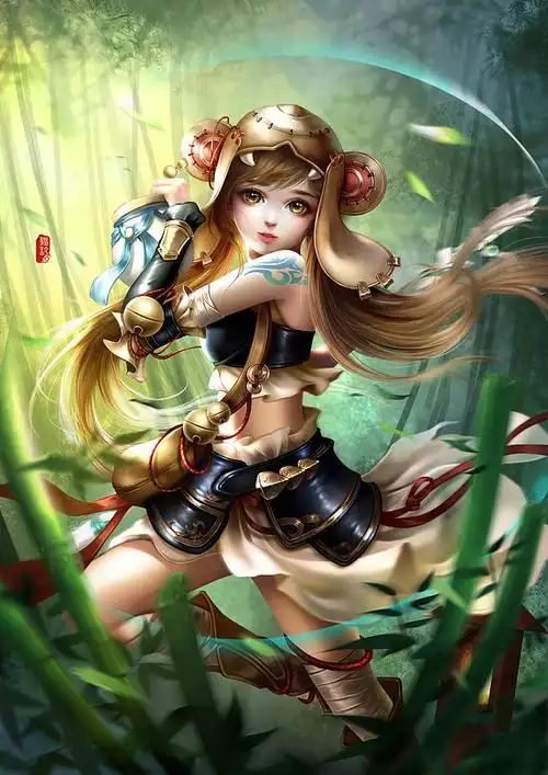 78cg插画3d游戏人物cg古风美女