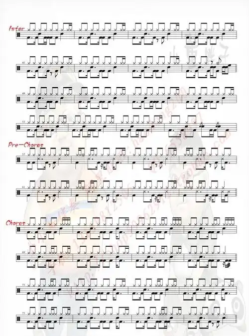 平凡之路(架子鼓谱)-朴树