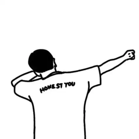 男生头像极简风线条男头