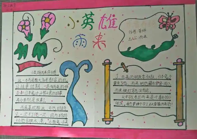 小英雄雨来读后感手抄报读后感手抄报