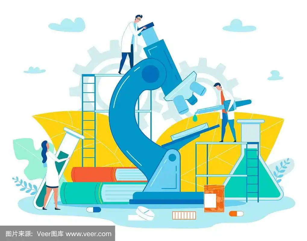 海报医疗智能实验室卡通平面.