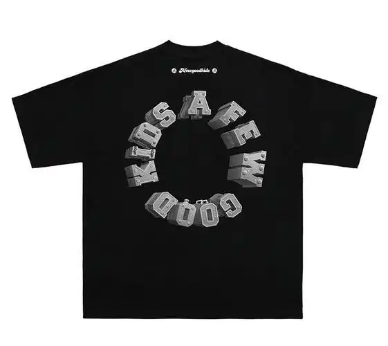 fff马思唯afgk联名同款黑白金属印花logo夏新款潮流t恤男短袖情侣金属