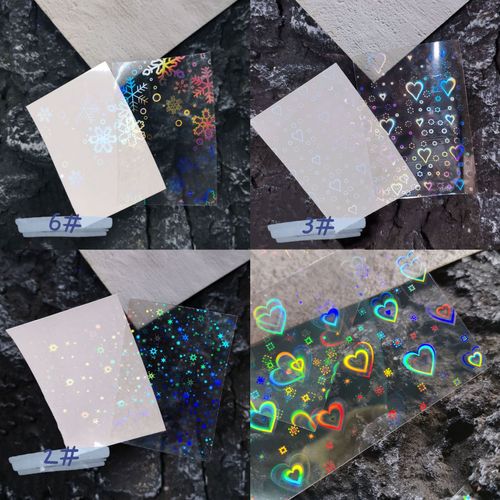 美甲极光镭射贴纸爱心指甲贴纸网红爆款2021新款小红书小图案装饰