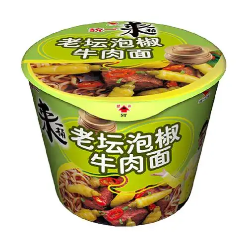 康师傅老坛泡椒牛肉面112g/桶