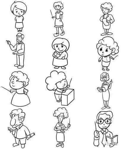 四个年龄段简笔画