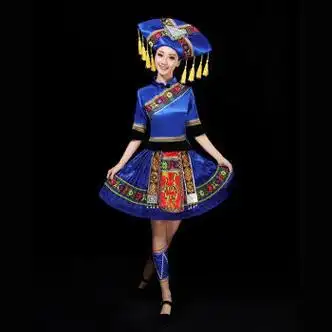 淳骏三月三民族服装广西壮族少数民族苗族云南土家族演出服女装舞蹈服