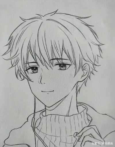 手绘一位卡通帅哥