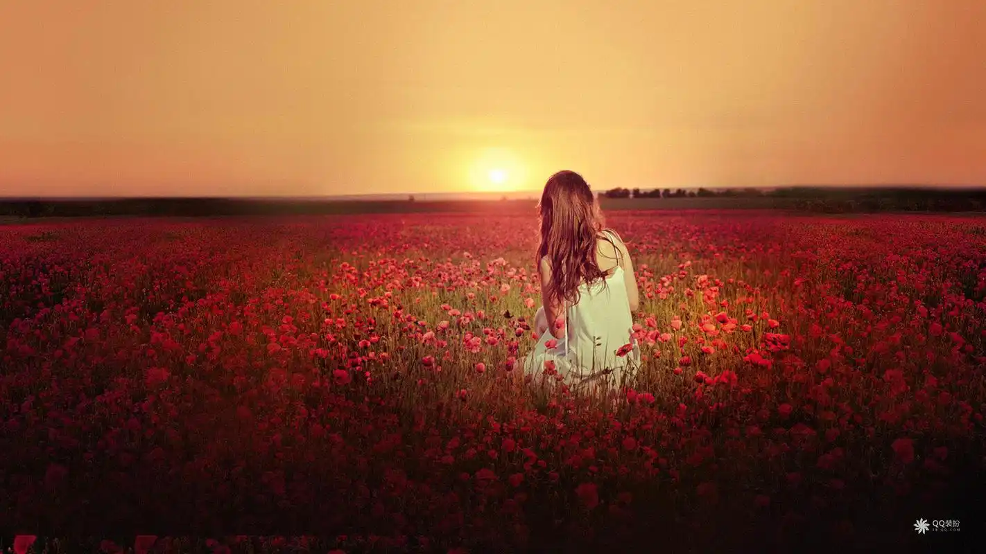 精选美女背影高清电脑桌面壁纸